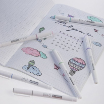 Текстовыделитель "Hatber. Соло неон" 1-4мм, ассорти 4 цвета