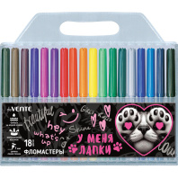 Фломастеры  18цв "deVENTE. У меня лапки", блистер