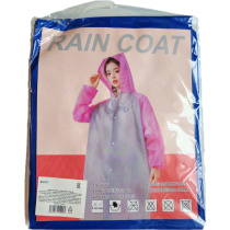 Дождевик с капюшоном 150*68 см, двухцветный, ассорти цветов, ЭВА