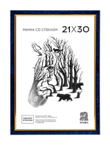 Фоторамка пластик 21*30 204 (Синий мрамор)