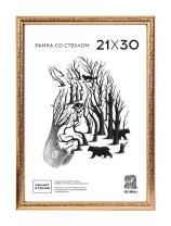 Фоторамка пластик 21*30 509 (Золотая с кракелюром)