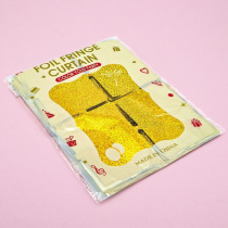 Занавес 1*2м "Прямоугольник" золото, фольга голография