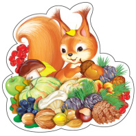 Вырубная фигурка 10*15см "Белочка в дарах осени" Вырубная фигурка 10*15см "Белочка в дарах осени"