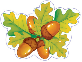 Вырубная фигурка 10*15см "Ветка дуба с четырьмя желудями"