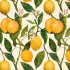 Бумага упаковочная 70*100см  "Flora. Paradise. Lemons" 80гр/м2