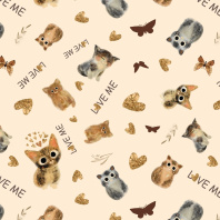 Бумага упаковочная 70*100см  "Love me" 80гр/м2