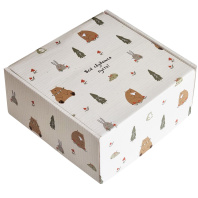 Подарочная коробка 20*20*10 см "Forest. Елочки" требуется сборка