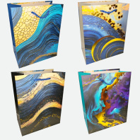 Пакет подар. бумажн. 18*24*8,5 см 210 гр/м2 Вселенная, 4 дизайна