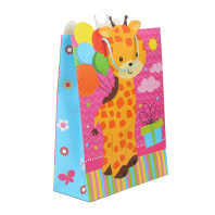 Пакет подар. бумажн. 33*45*15 см  190гр/м2 "Жирафик"