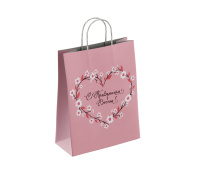 Пакет подар. бумажн. 35*26*15 см, 100 гр/м2  С праздником весны, крученые ручки