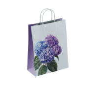 Пакет подар. бумажн. 45*35*15 см, 80 гр/м2  Флокс голубой, крученые ручки
