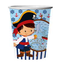 Стакан бум. 250 мл,  6 шт "Приключения пирата"