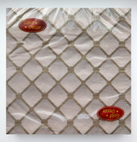 Салфетка  Gold decor "Диамант" 33*33см, 20 шт., 3-х слойная