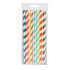 Трубочка д/коктейля "Полосатое ассорти" бумага, 25шт, 20см