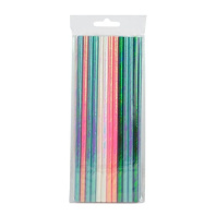 Трубочки для напитков 21см, 25шт "Ирридисцентные" бумага
