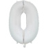 Шар фольга 26" "Цифра 0" White