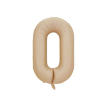 Шар фольга 40" "Цифра 0" карамель 102 см