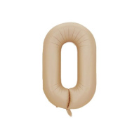 Шар фольга 40" "Цифра 0" карамель 102 см