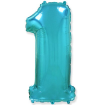 Шар фольга 40" "Цифра 1" синий 102 см