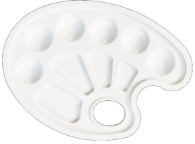 Палитра овальная пластиковая "Эллипс" 10 ячеек