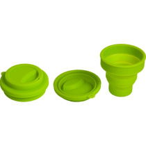 Стакан для воды "School" силиконовый складной, зеленый