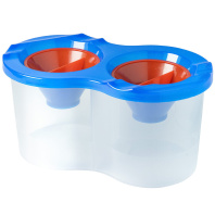 Стакан непроливайка двойной с пробкой