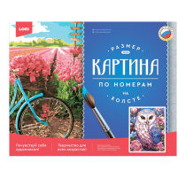 Картина по номерам на холсте 40*50см "Совушка"