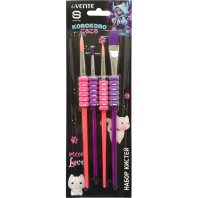 Набор кистей "deVENTE. Korokoro" 4 шт, (синтетика круглые  2, 6, 10, плоская  12)