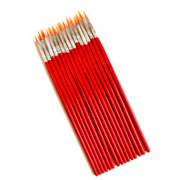 Набор кистей 15 шт/уп, плоские, синтетика