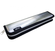 Пенал 1 отд. для кистей (270*70*27) молния, кожзам "Серебро"