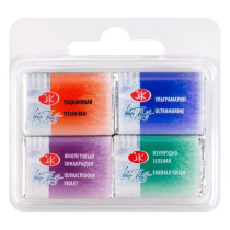 Акварельные краски худож.  4цв.*2,5мл Белые Ночи, кюветы, пластик 3