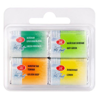 Акварельные краски худож.  4цв.*2,5мл Белые Ночи, кюветы, пластик 4