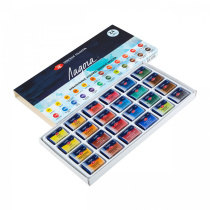 Акварельные краски худож. 24цв. Ладога, кюветы
