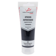 Краска акрил. "VISTA-ARTISTA" Studio 75мл глянец Черный насыщенный