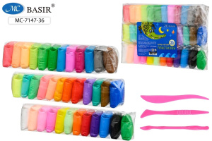 Пластилин супер легкий  36цв*11гр "Крокодил" + инструменты д/лепки