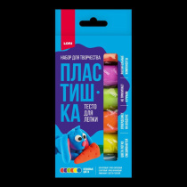 Тесто для лепки  6 цв.*30 гр., в карт. коробке, неон