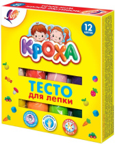 Тесто для лепки 12цв."Кроха" с формочками, ведро