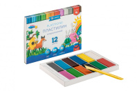 Пластилин 12цв 240гр. КЛАССИЧЕСКИЙ к/к, стек