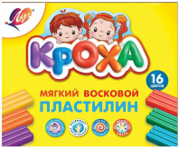 Пластилин 16цв 240гр. Кроха, мягкий, карт.упак., со стеком|Де|102049|28С 1646-08