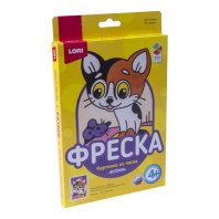Аппликация из песка "Котёнок" 4+ мини