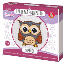 Набор  для вышивания крестиком "Совёнок" (с пяльцами)