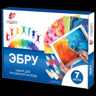 Набор д/рисования в технике Эбру, 7цв. по 15мл, Ф. А4