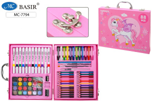 Набор канцелярских принадлежностей 88 пр. "Единорожка"