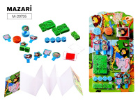 Набор Штампиков "Животные" штампики, подушка штемп., держатели 8шт.+блокнот нелин.