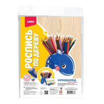 Роспись по дереву Карандашница "Морской обитатель" 15*20см