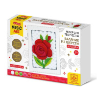 Набор для валяние шерстью "Роза" с рамкой 7+