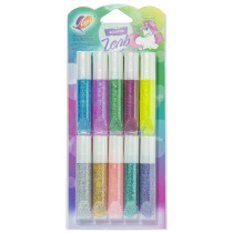 Гель цветной с блестками  10цв*5мл., Блеск + Неон