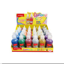 Гель цветной с блетками 6цв*30мл, в дисплее, 24шт, ЦЕНА ЗА 1 ШТ