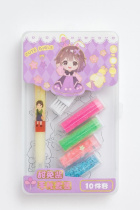 Клеевая ручка с блестками 4 цвета "Милая девочка", фиолетовый