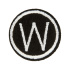 Термоаппликация 3*3см "W"